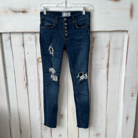 NWOT Free People High Rise Skinny Jeans - Picture 1 of 6